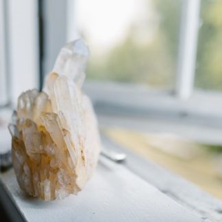 白水晶簇摆件
